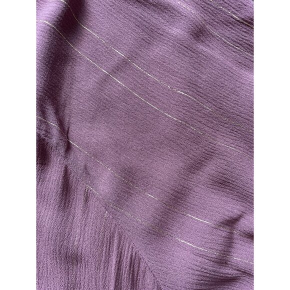 Torrid Blouse Womens Plus Size 5 Mauve Button-Front Ruffle‎ Neck & Tie Detail - Picture 3 of 10